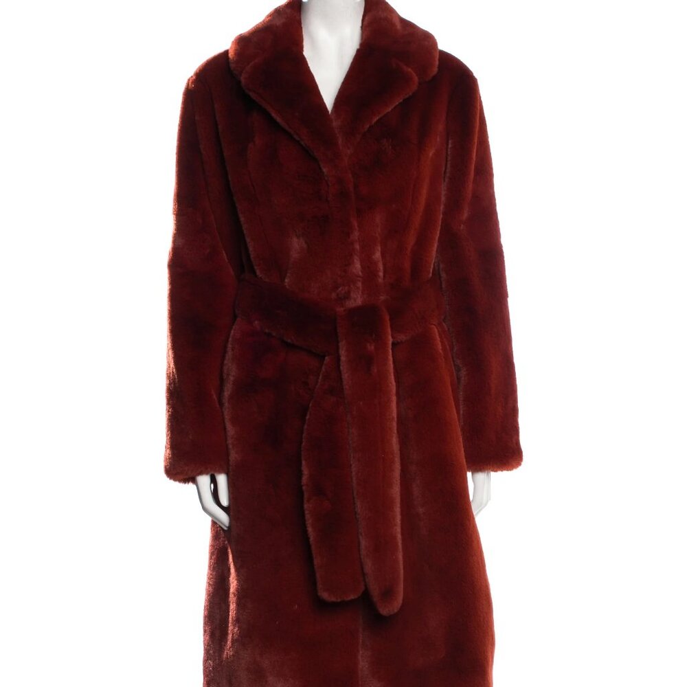 Allen Schwartz — Faux Fur Belted Coat — Size S